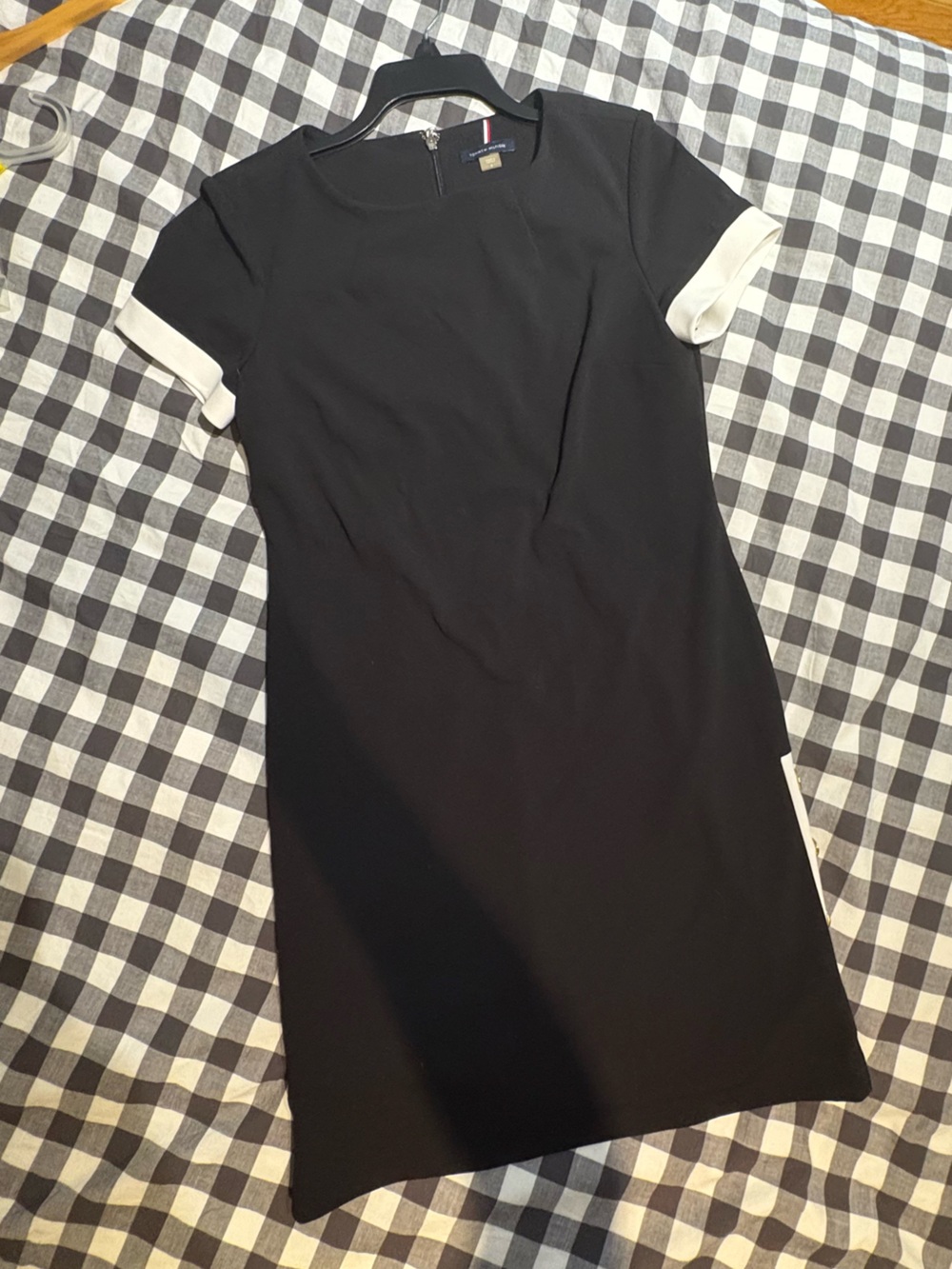 Tommy Hilfiger Black Mini Dress with Side Buttons